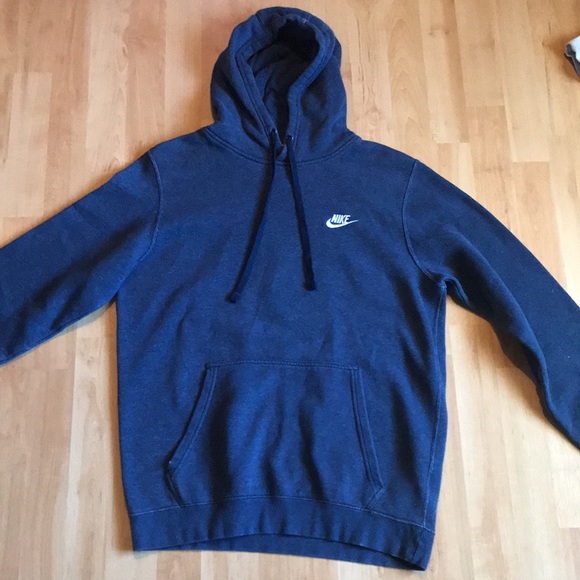 Nike Mens Navy Blue Hoodie - Picture 2 of 3